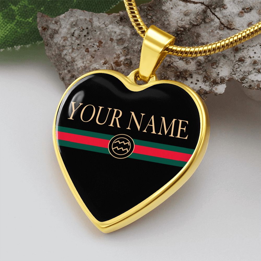 Aquarius Custom G-Girl Heart Necklace