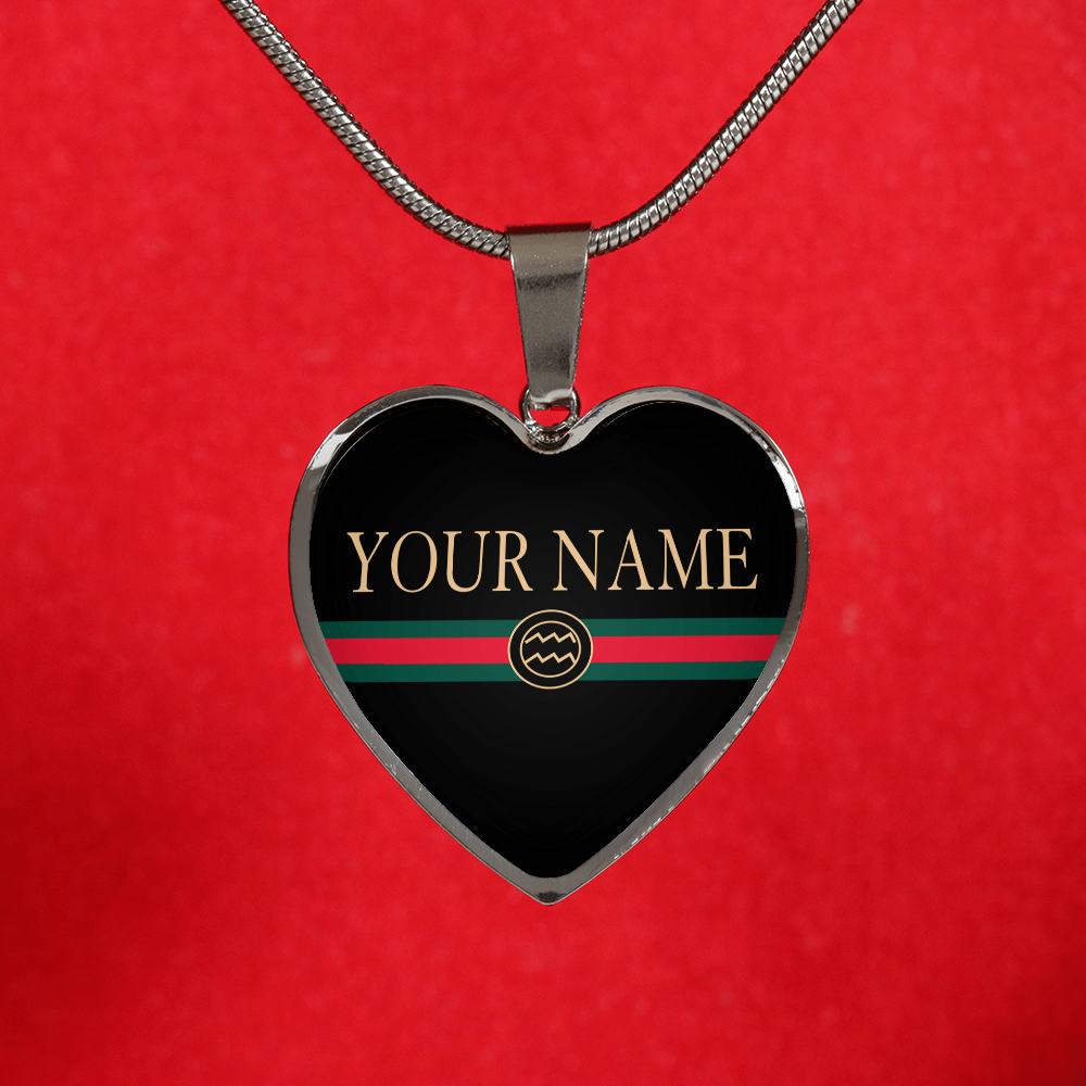 Aquarius Custom G-Girl Heart Necklace