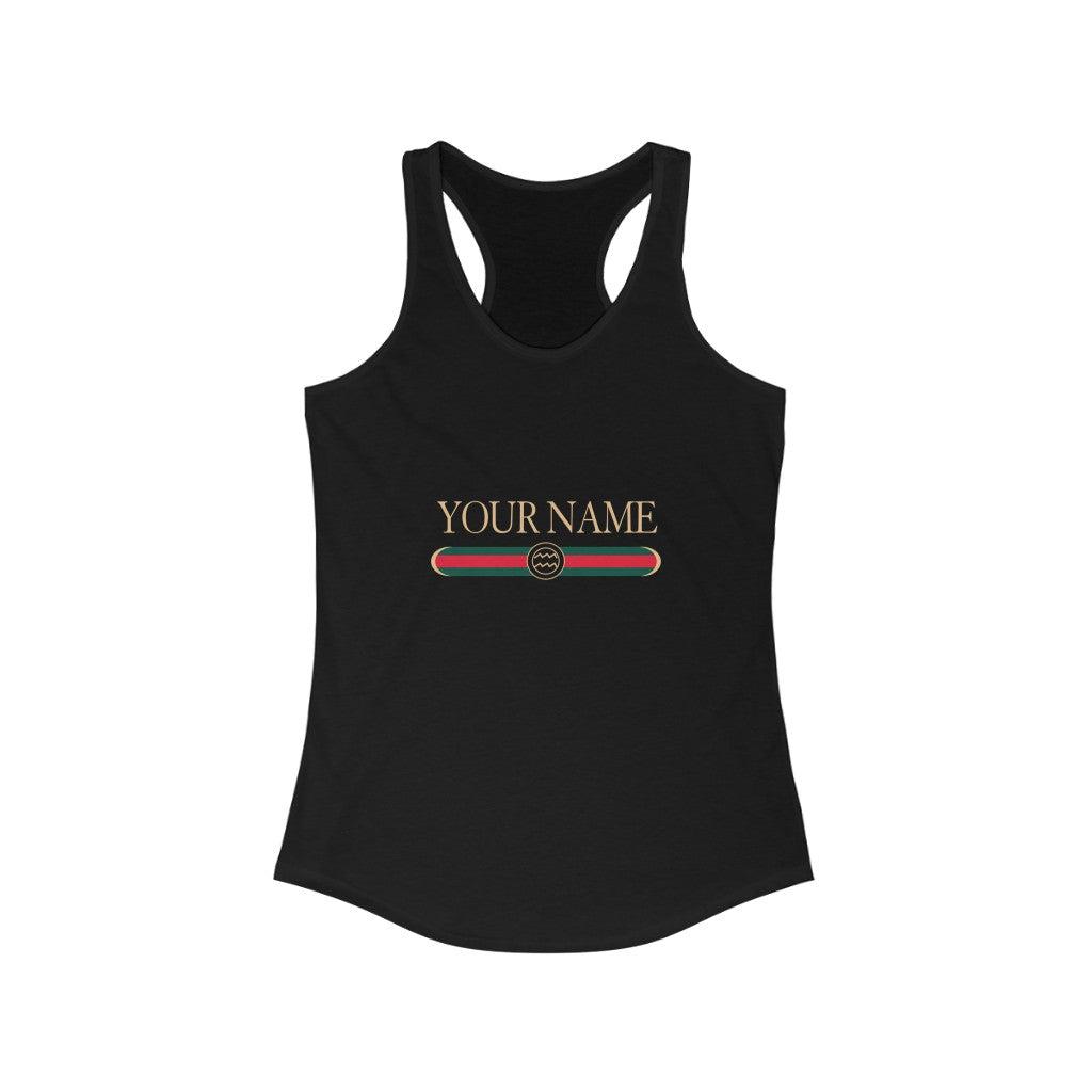 Aquarius Custom G-Girl Tank Top-Black