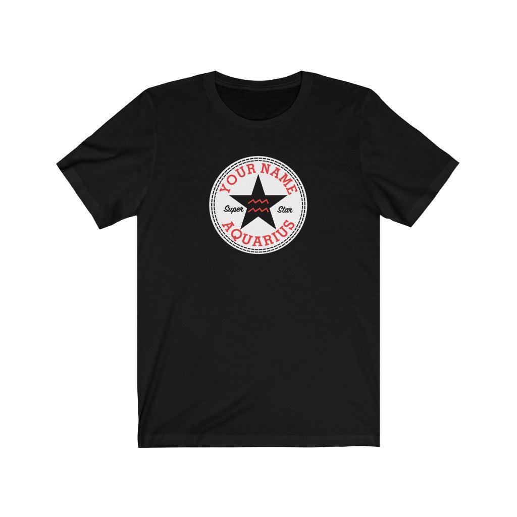 Aquarius Custom Star Shirt Zodiac Clothing for her Birthday