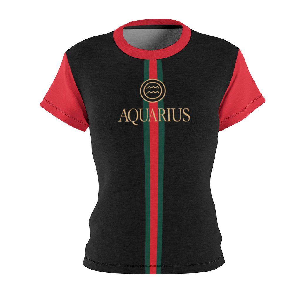 Aquarius Shirt: Aquarius G-Girl Black & Red Shirt zodiac clothing for birthday outfit