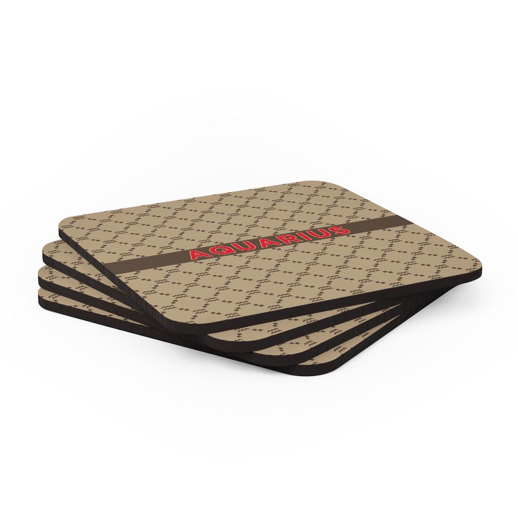Aquarius G-Style Beige Cork Coaster