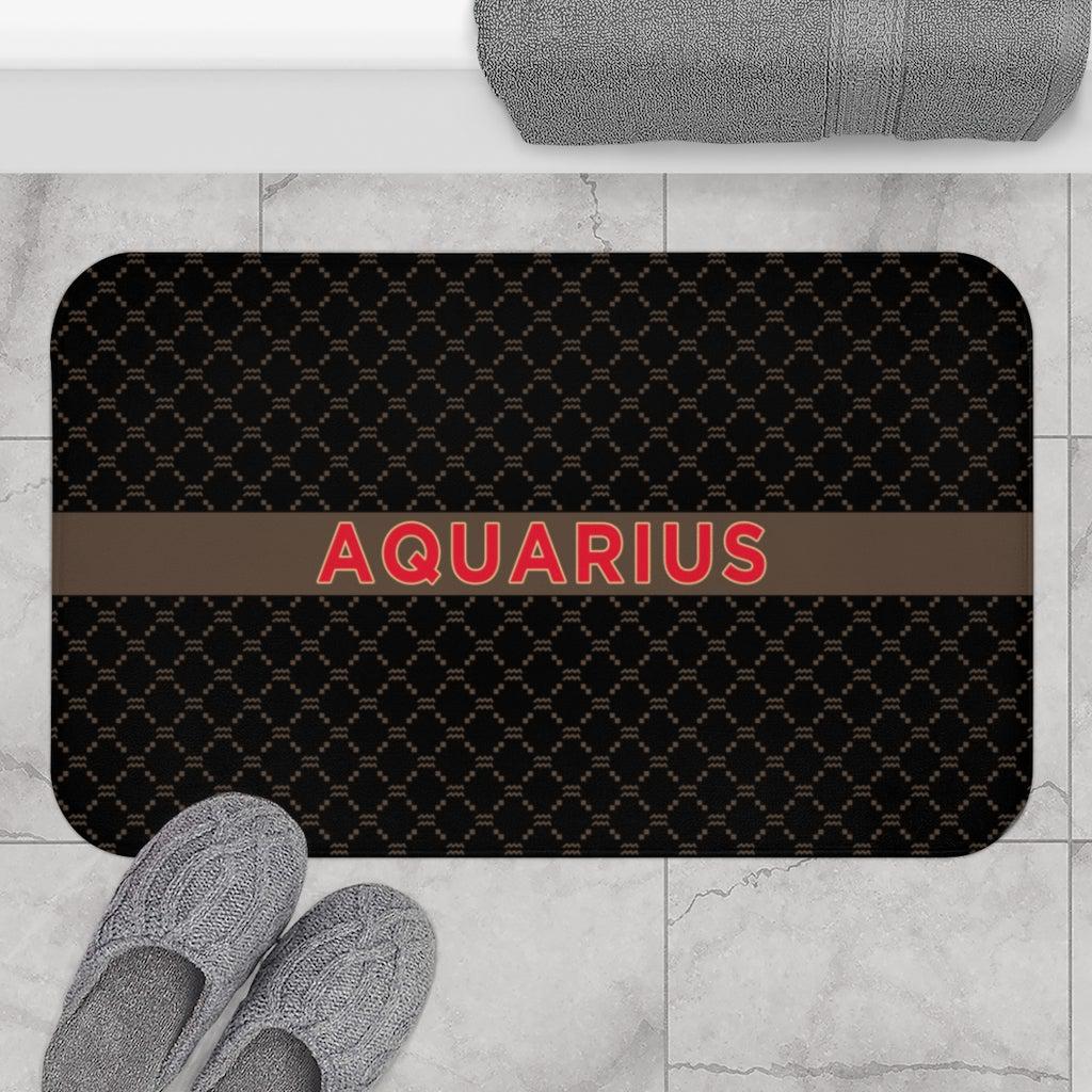 Aquarius G-Style Black Bath Mat