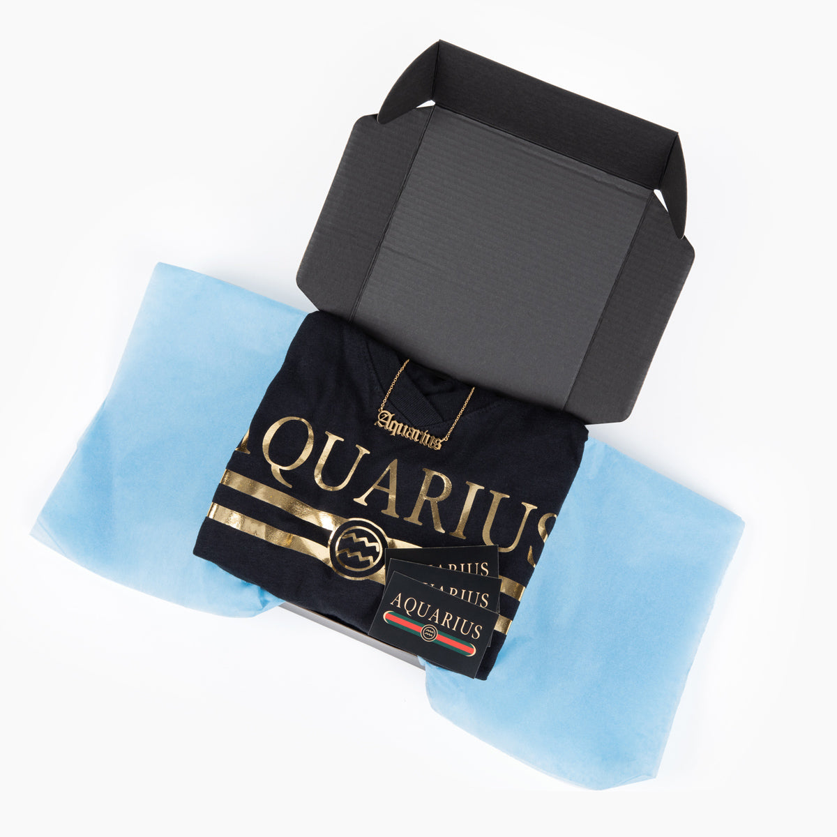 Aquarius Gold G-Girl Shirt &amp; Necklace Gift Set