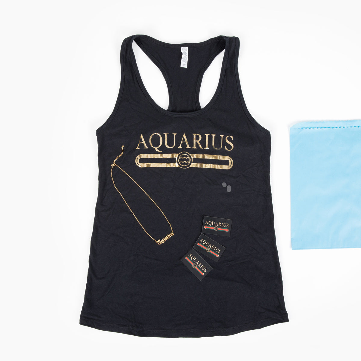 Aquarius Gold G-Girl Shirt & Necklace Gift Set