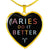 Aries Do it Better Heart Necklace zodiac jewelry for her birthday outfit