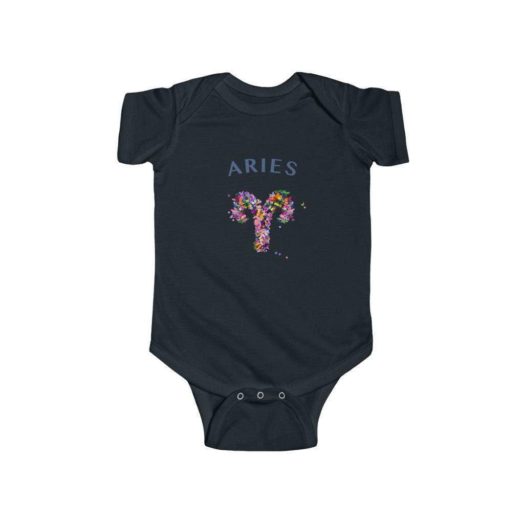 Aries Floral Baby Bodysuit