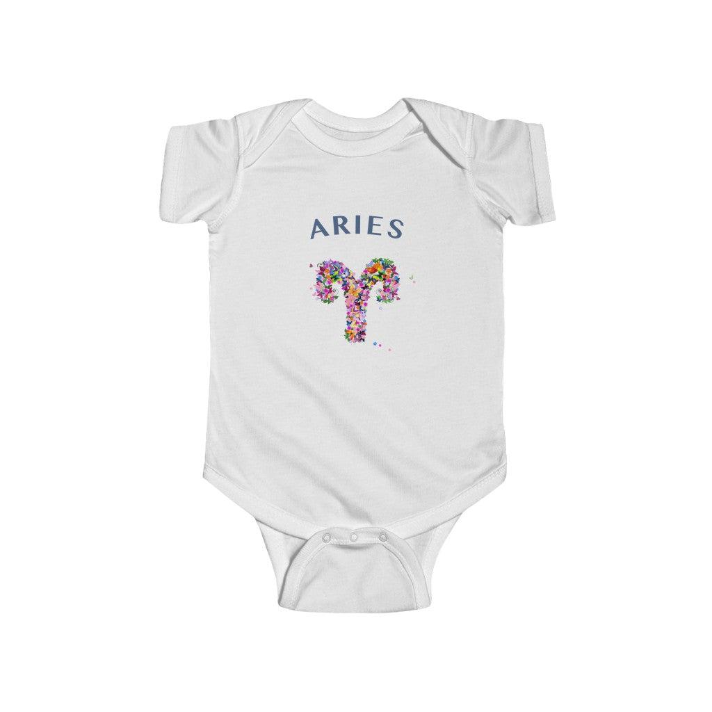 Aries Floral Baby Bodysuit