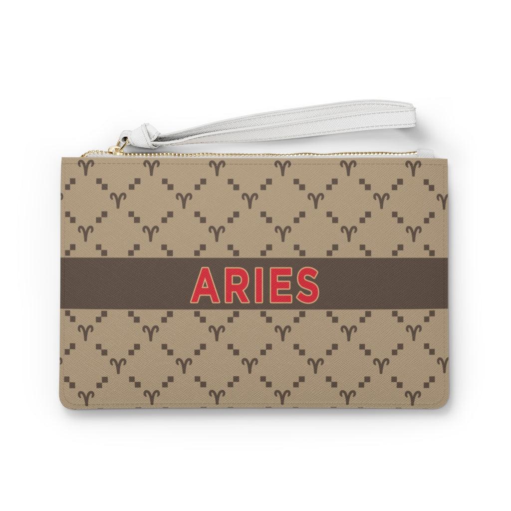Aries G-Style Beige Clutch Bag
