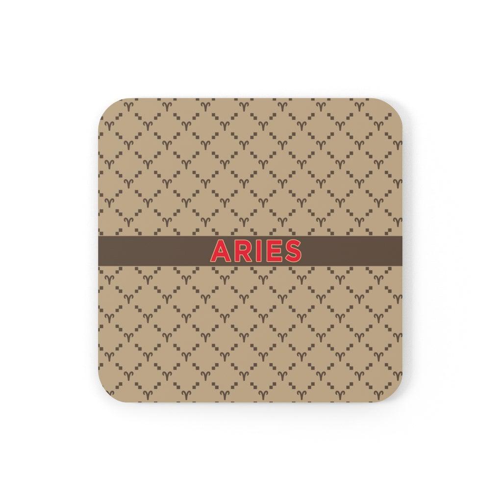 Aries G-Style Beige Cork Coaster