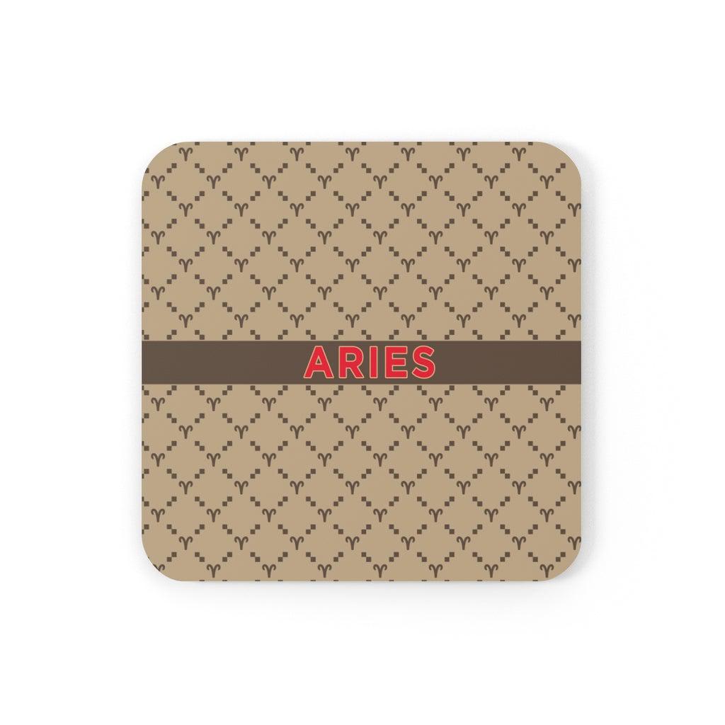 Aries G-Style Beige Cork Coaster