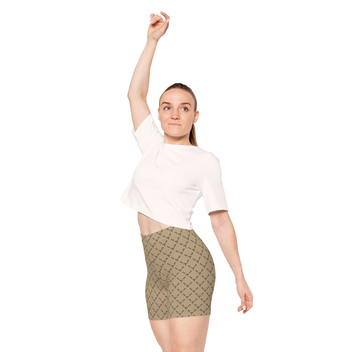Aries G-Style Biker Shorts - Beige