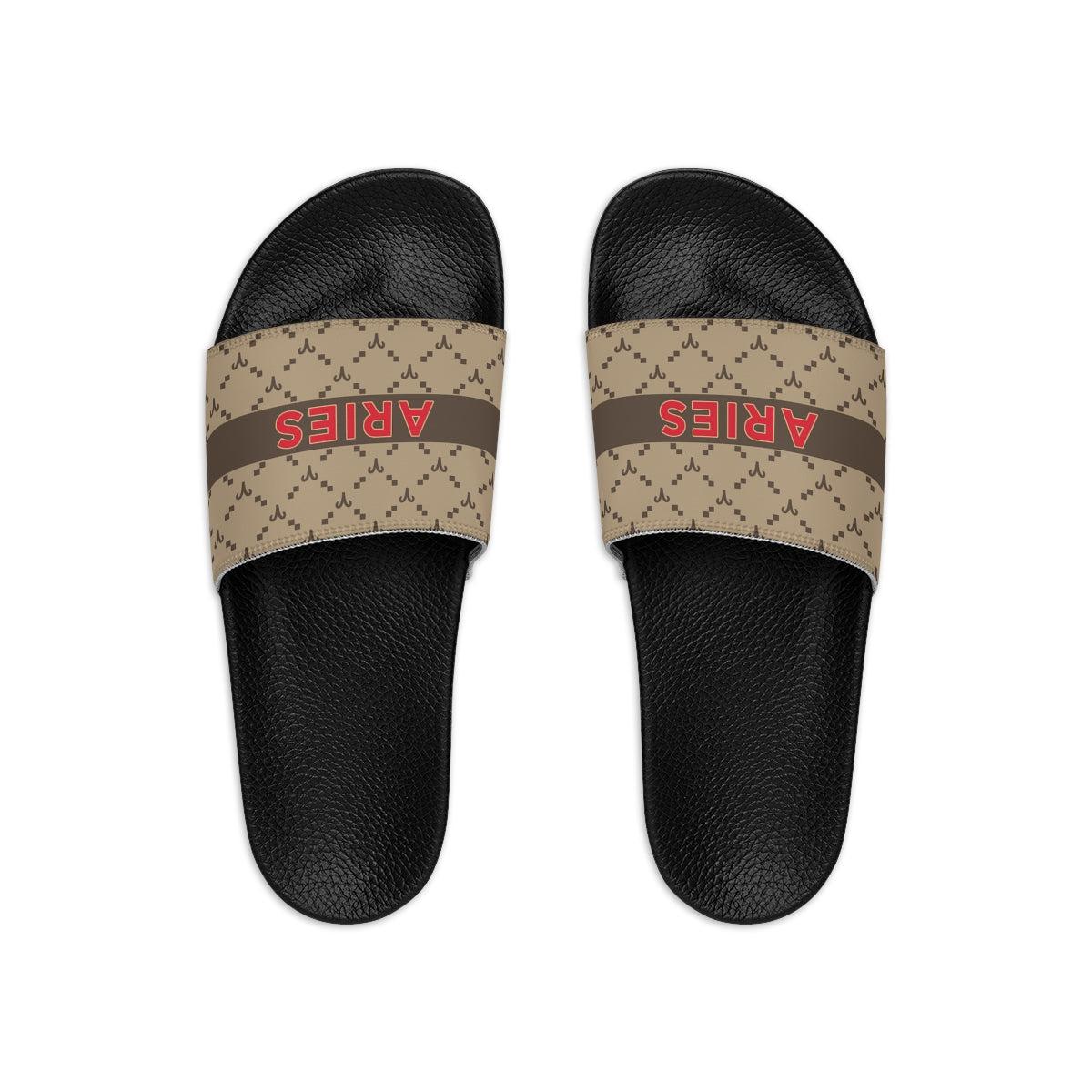 Aries G-Style Slide Sandals - Beige