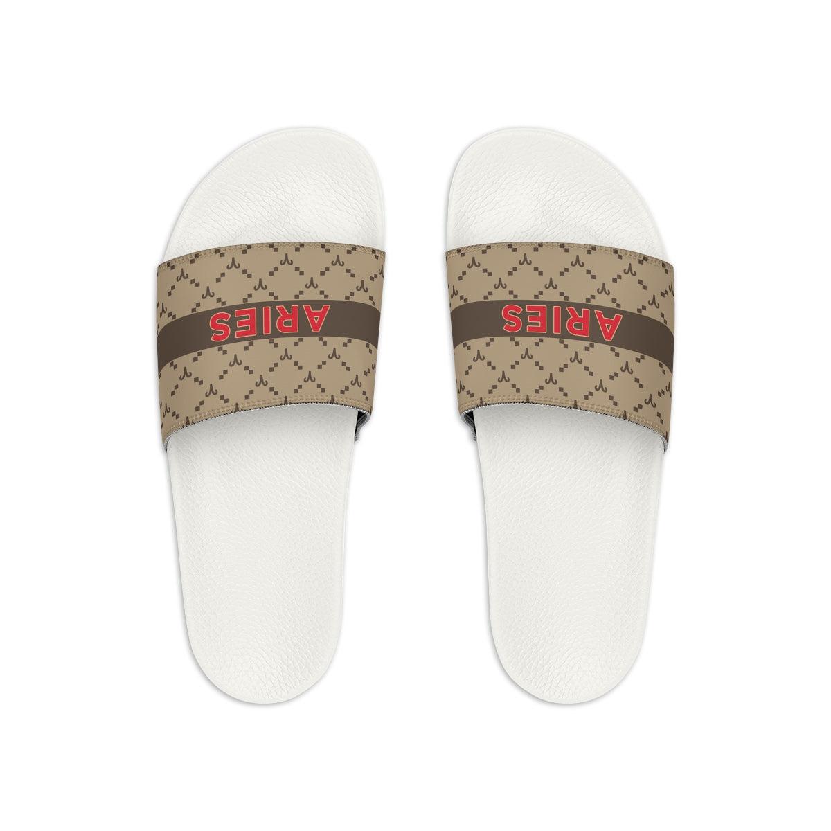 Aries G-Style Slide Sandals - Beige