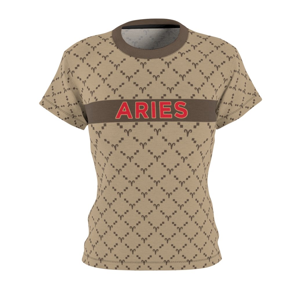 Aries Shirt: Aries G-Style Beige Shirt zodiac clothing for birthday outfit