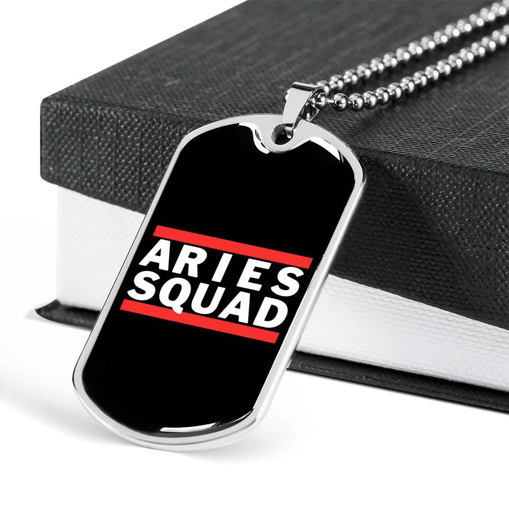 Aries Squad Dog Tag zodiac jewelry for her birthday outfit