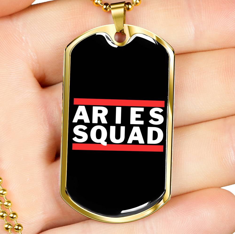 Aries Squad Dog Tag zodiac jewelry for her birthday outfit