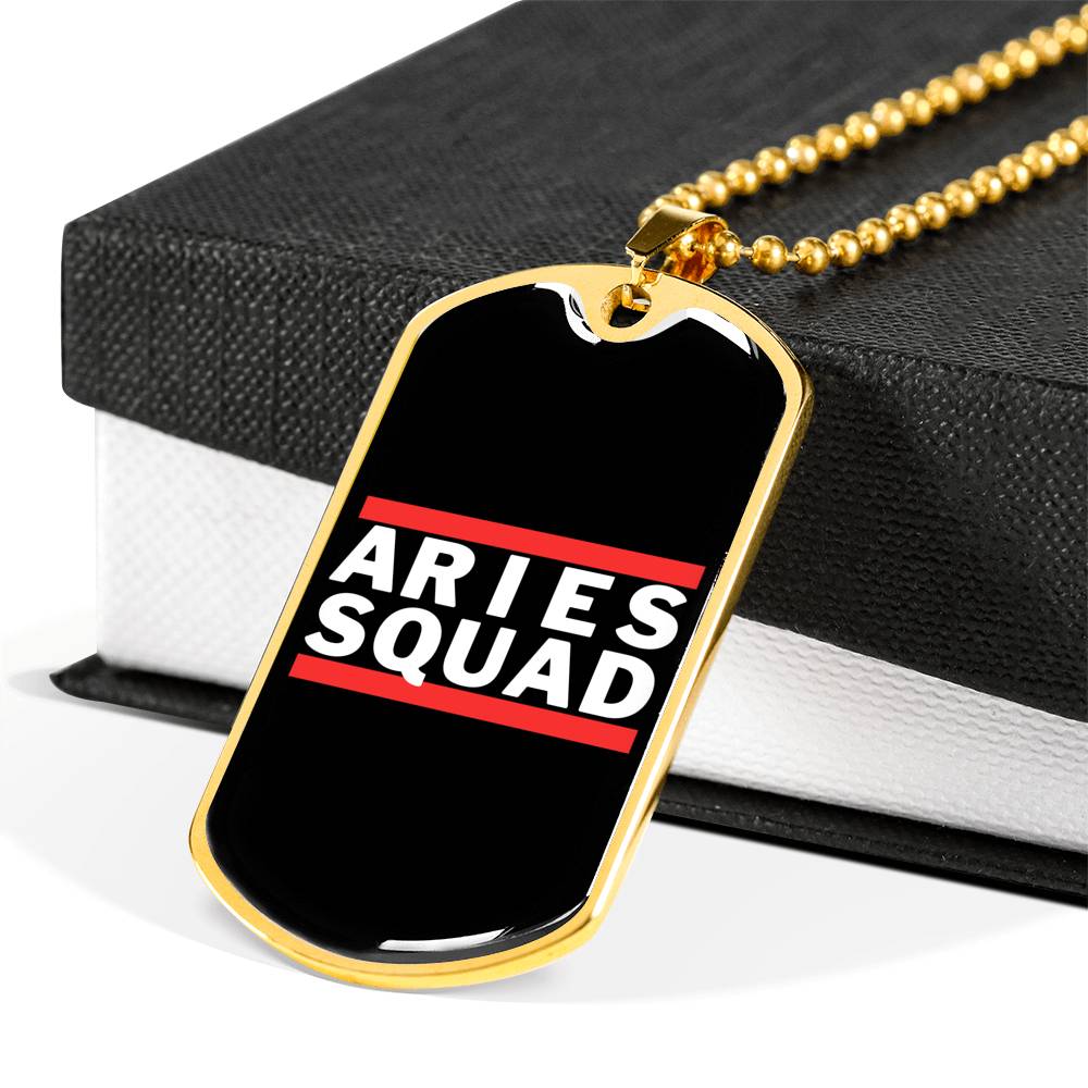 Aries Squad Dog Tag zodiac jewelry for her birthday outfit