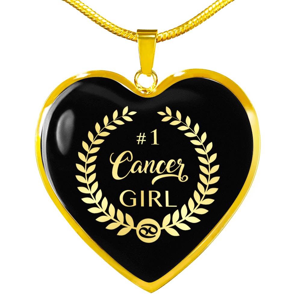 Cancer #1 Girl Heart Necklace zodiac jewelry for her birthday outfit
