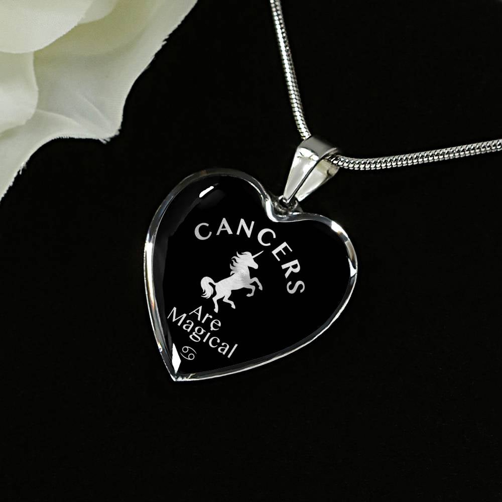 Cancer Are Magical Heart Necklace zodiac jewelry for her birthday outfit