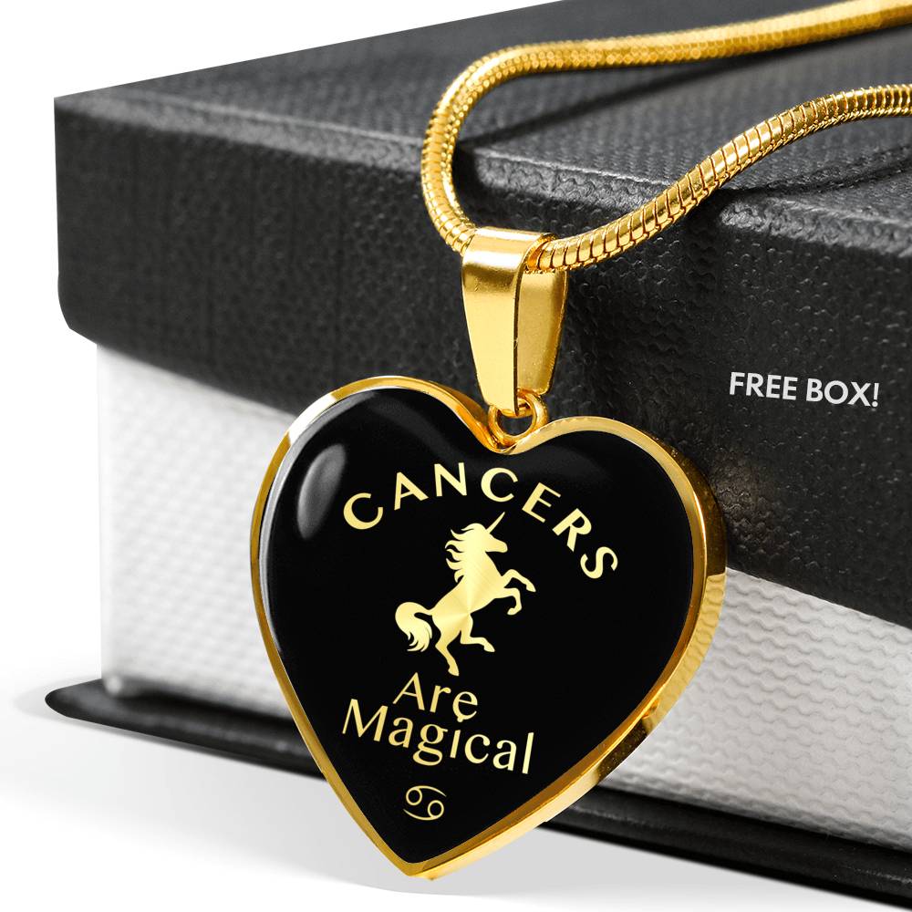 Cancer Are Magical Heart Necklace zodiac jewelry for her birthday outfit
