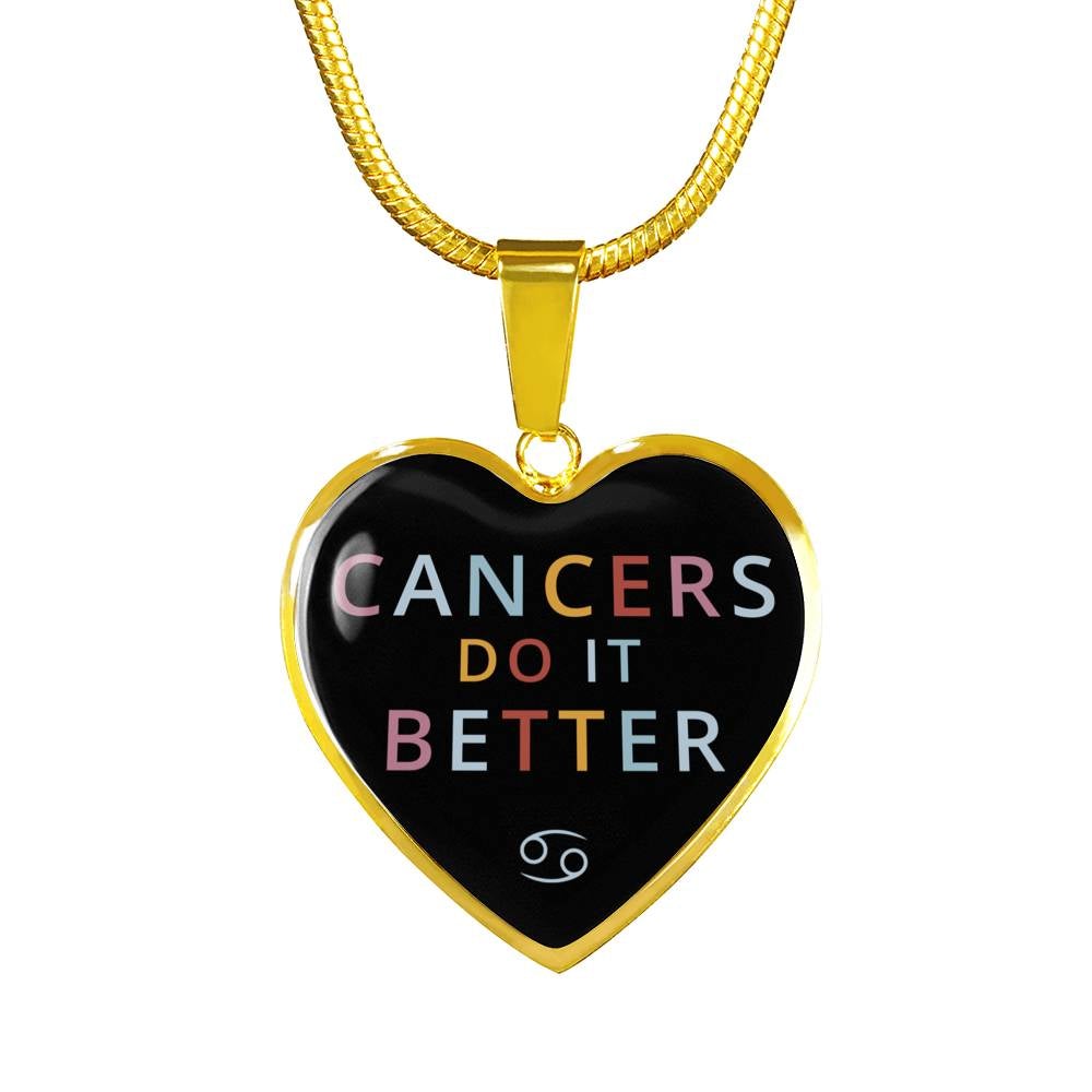 Cancer Do it Better Heart Necklace zodiac jewelry for her birthday outfit