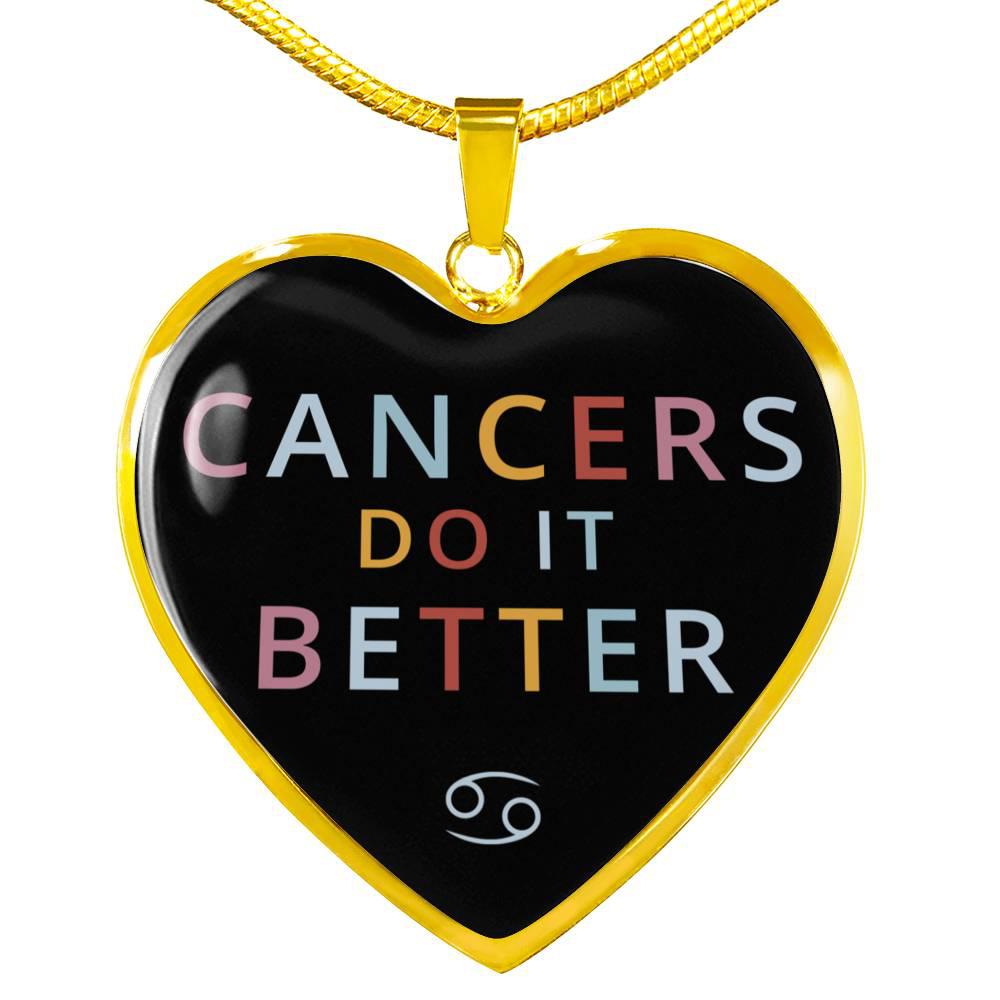 Cancer Do it Better Heart Necklace zodiac jewelry for her birthday outfit