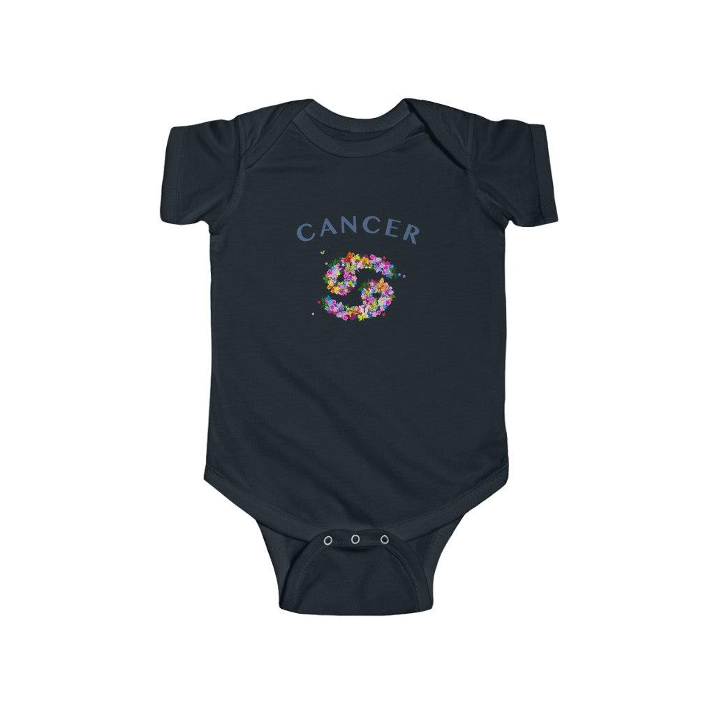 Cancer Floral Baby Bodysuit