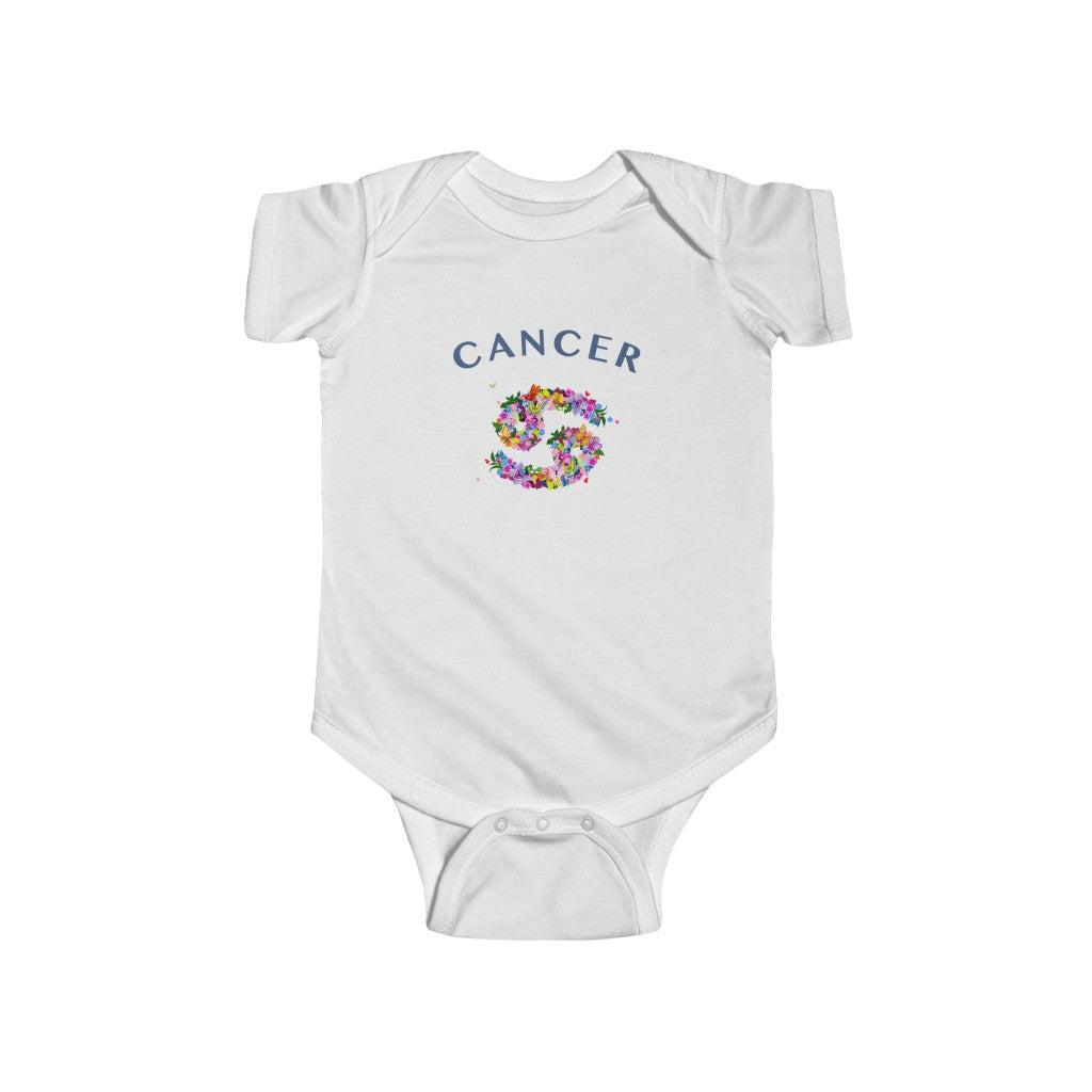 Cancer Floral Baby Bodysuit