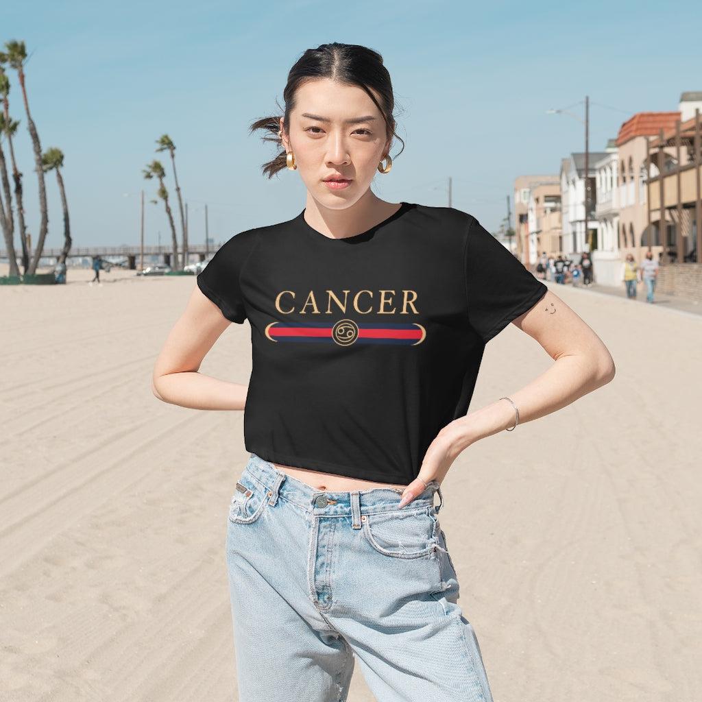 Cancer G-Girl Flowy Cropped Shirt