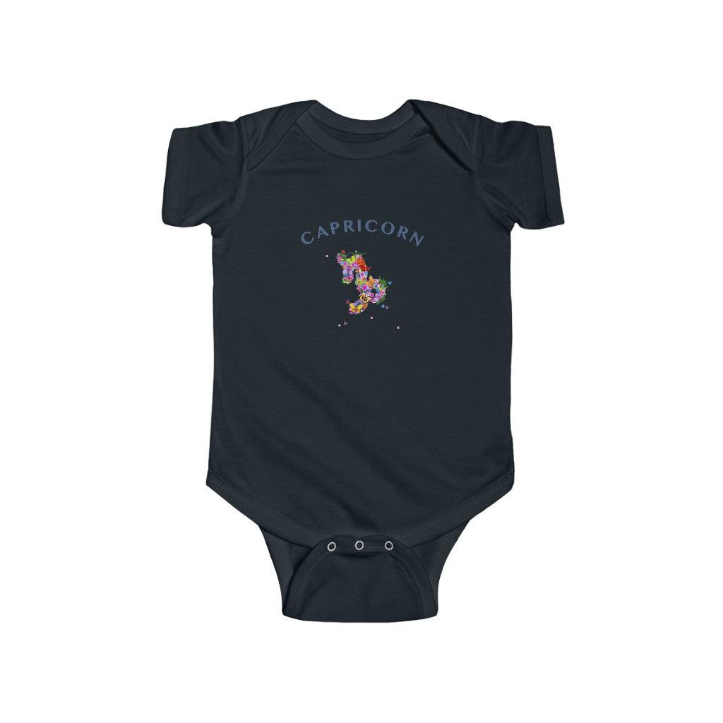 Capricorn Floral Baby Bodysuit