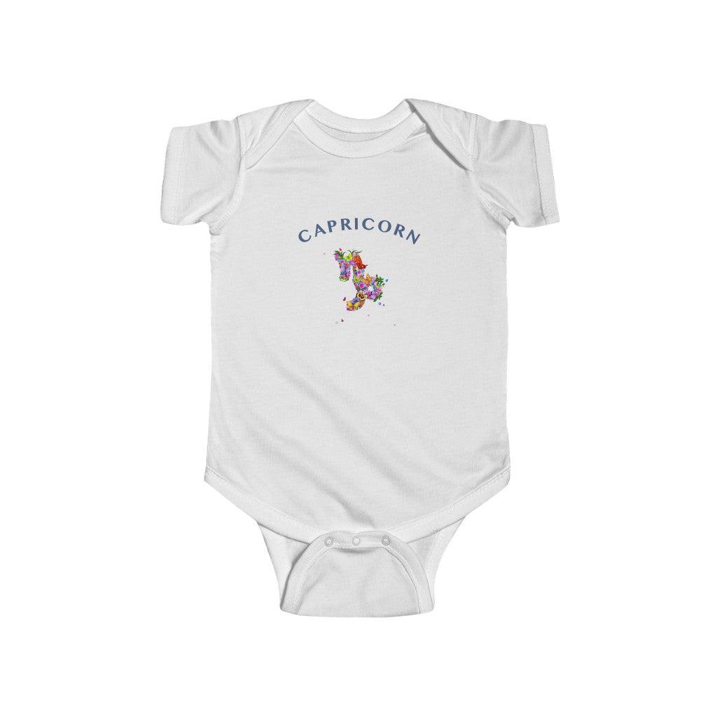Capricorn Floral Baby Bodysuit