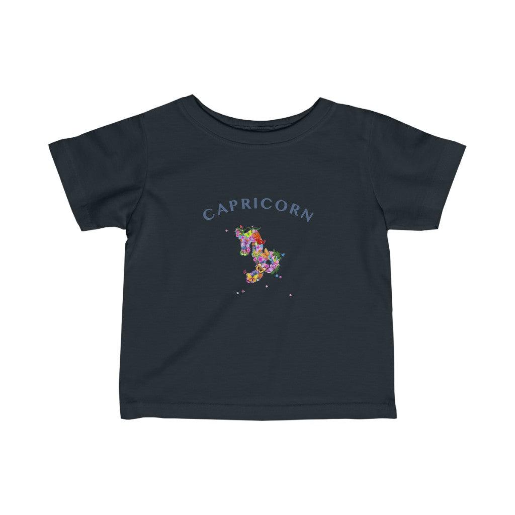 Capricorn Floral Baby Tee