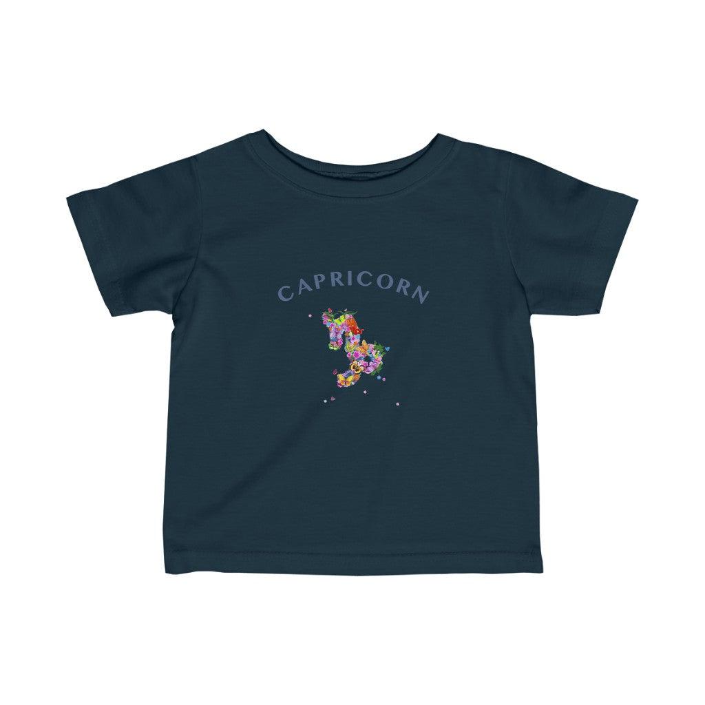 Capricorn Floral Baby Tee