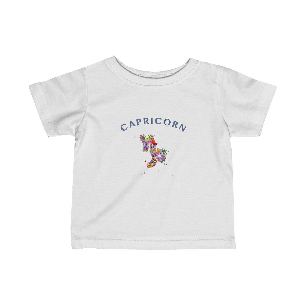 Capricorn Floral Baby Tee