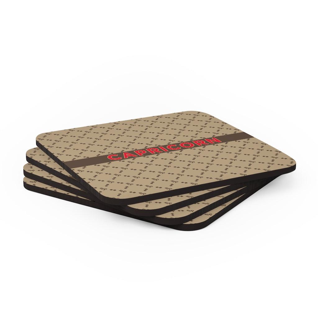 Capricorn G-Style Beige Cork Coaster