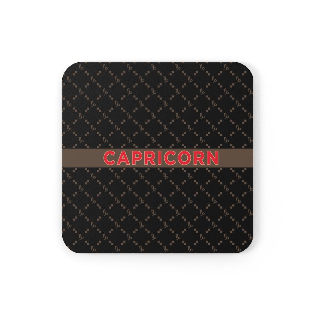 Capricorn G-Style Black Cork Coaster