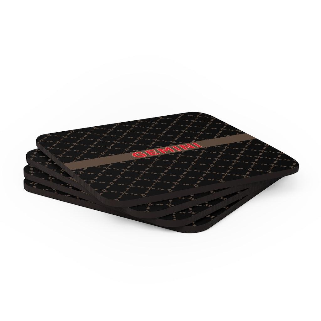 Gemini G-Style Black Cork Coaster