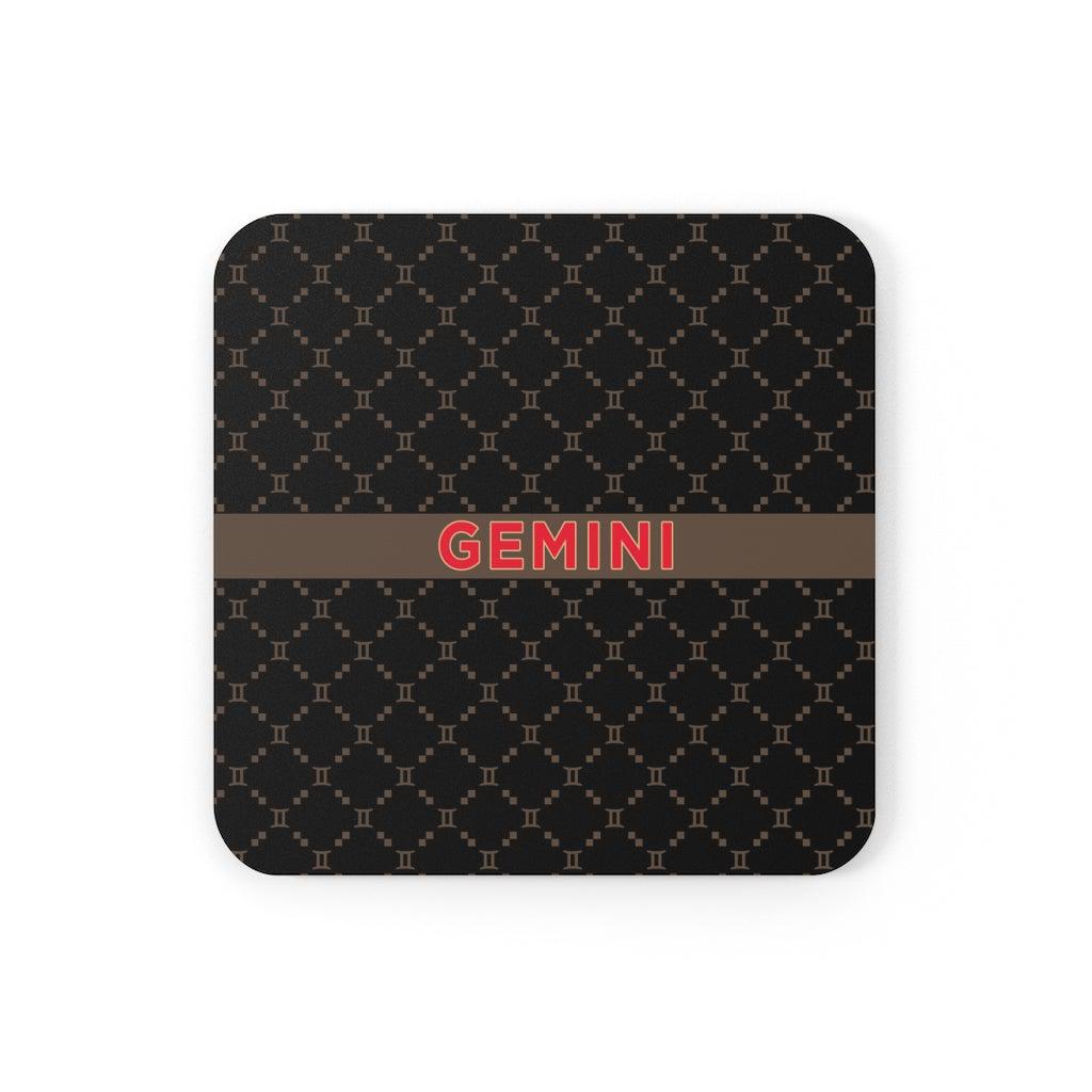Gemini G-Style Black Cork Coaster