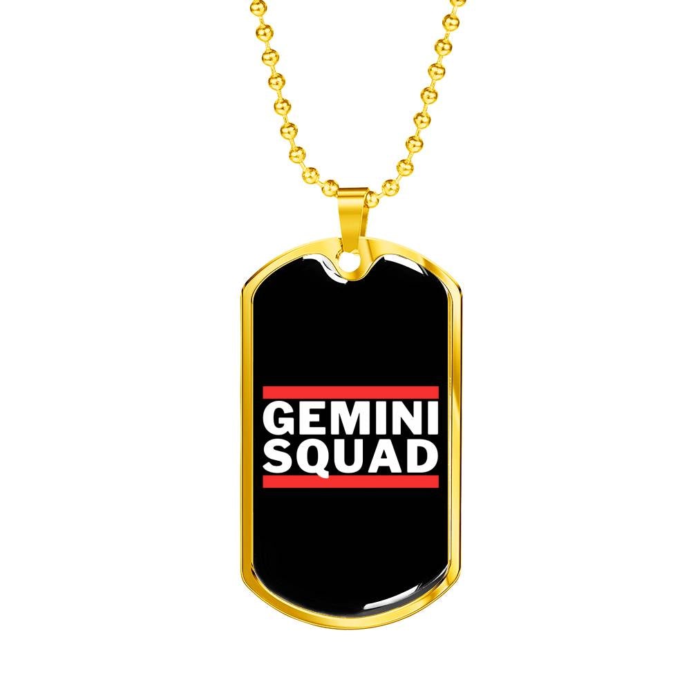 Gemini Squad Dog Tag zodiac jewelry for her birthday outfit