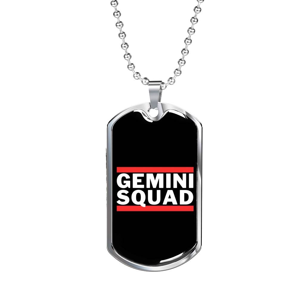 Gemini Squad Dog Tag zodiac jewelry for her birthday outfit