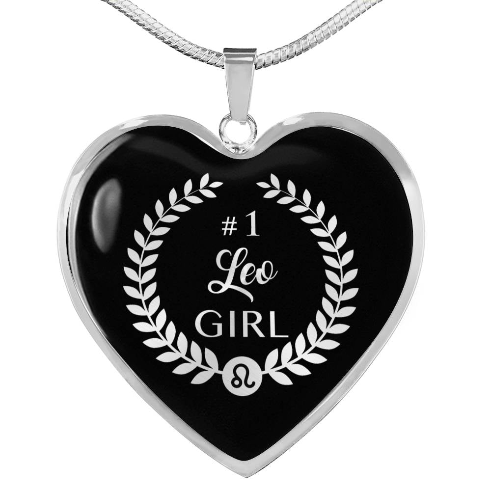 Leo #1 Girl Heart Necklace zodiac jewelry for her birthday outfit