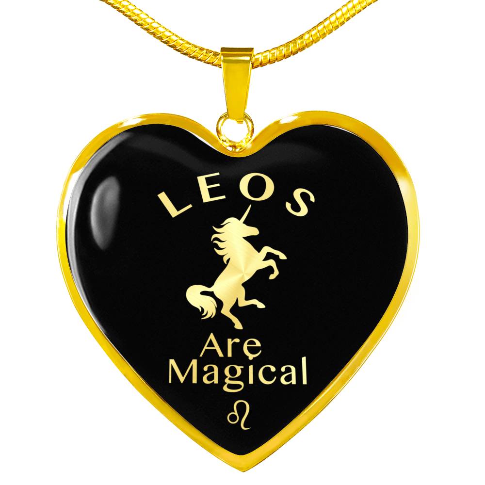 Leo Are Magical Heart Necklace zodiac jewelry for her birthday outfit