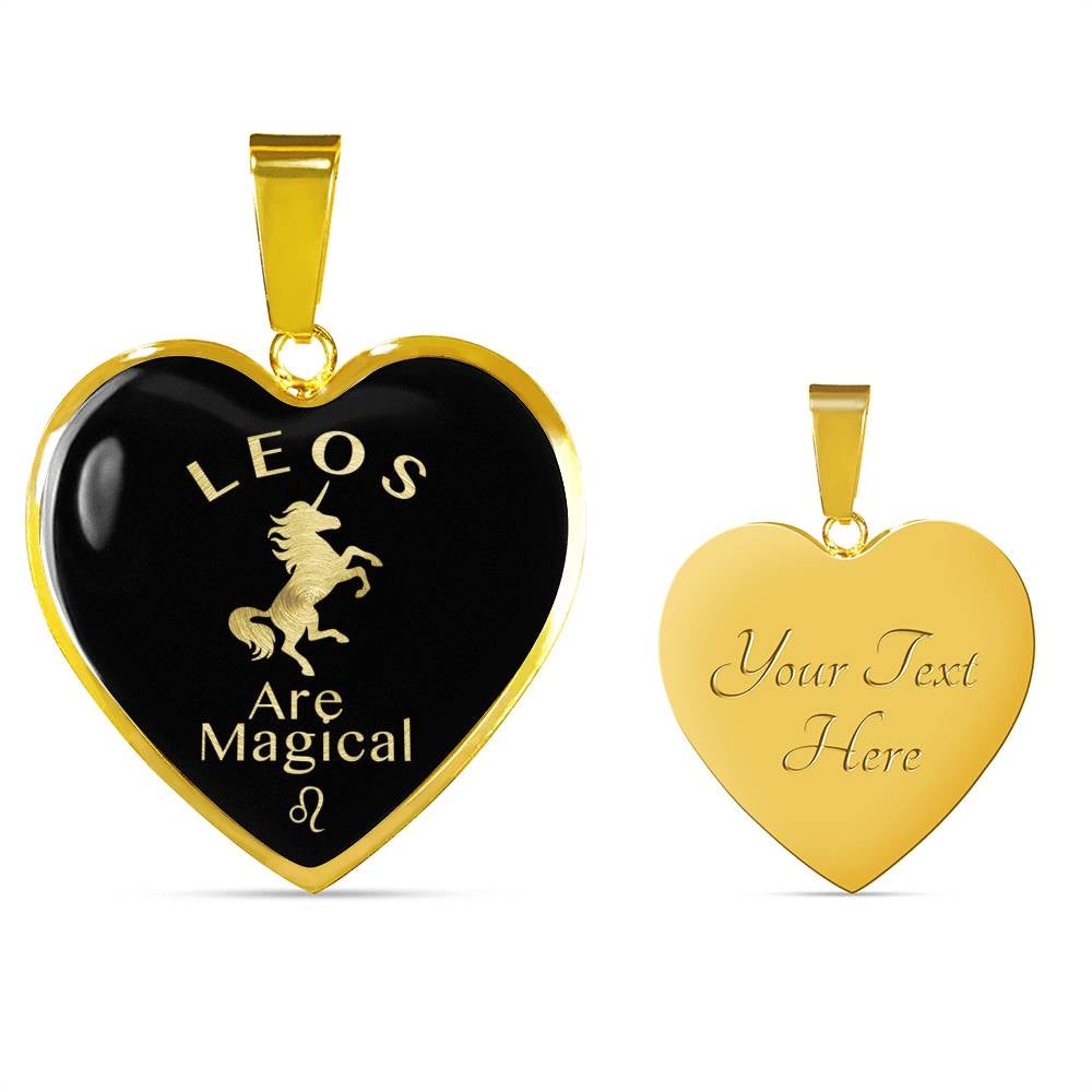 Leo Are Magical Heart Necklace zodiac jewelry for her birthday outfit