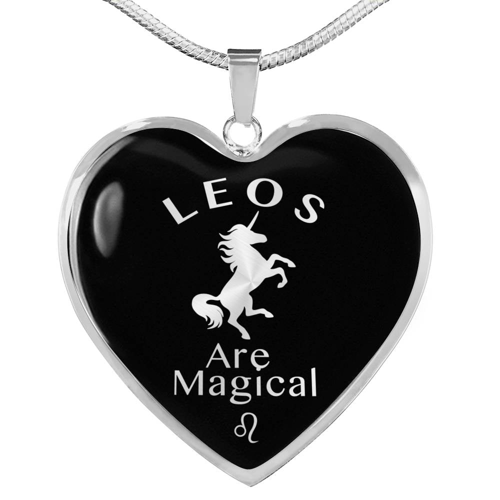 Leo Are Magical Heart Necklace zodiac jewelry for her birthday outfit