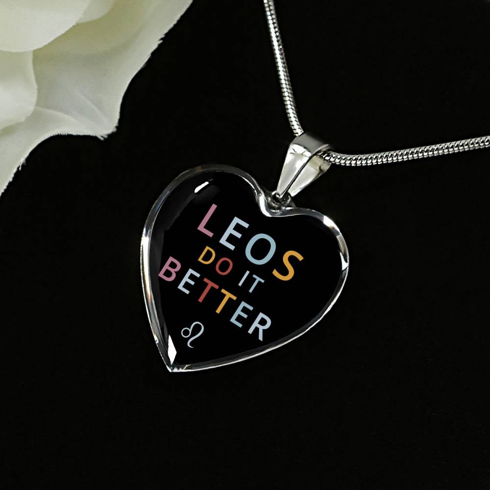 Leo Do it Better Heart Necklace zodiac jewelry for her birthday outfit