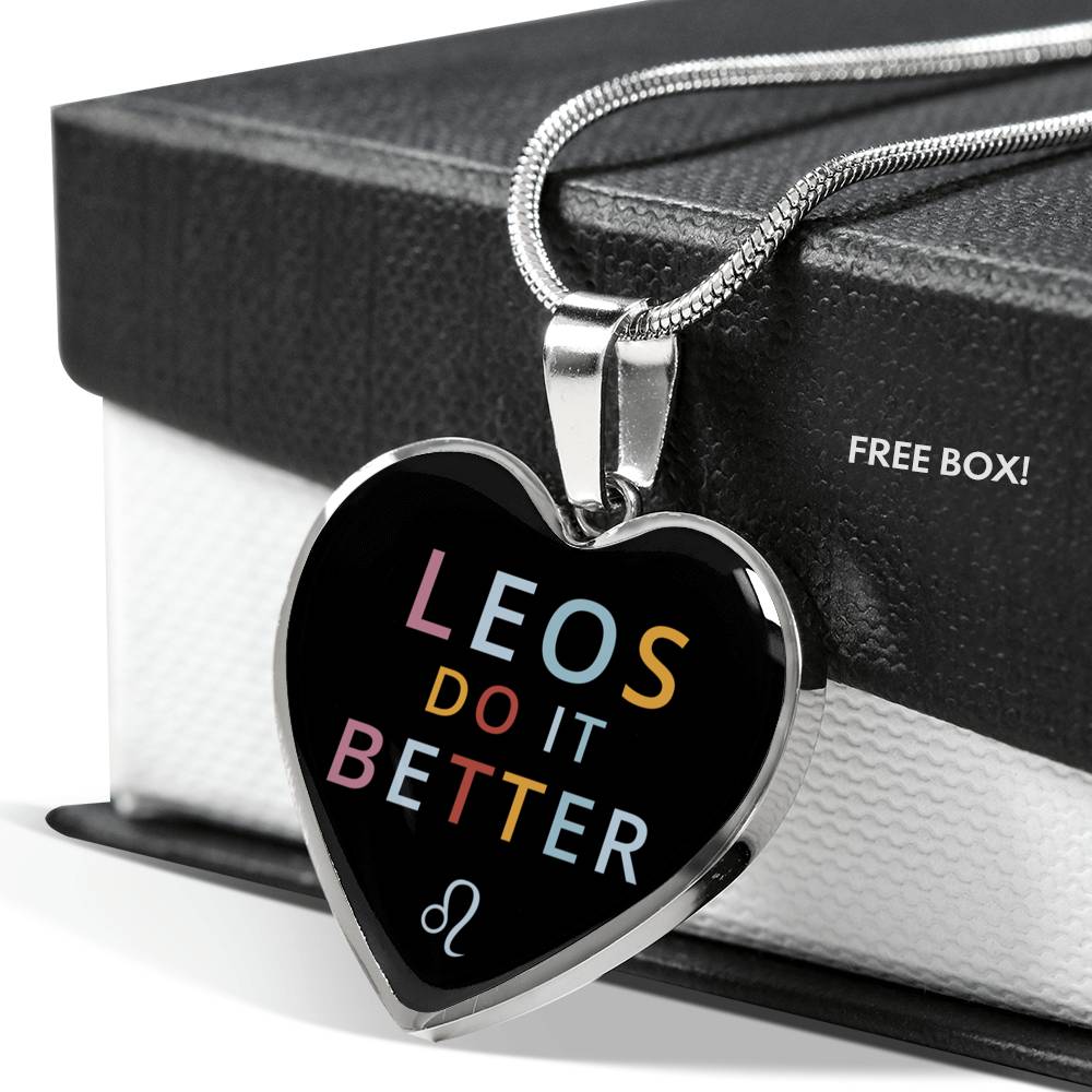 Leo Do it Better Heart Necklace zodiac jewelry for her birthday outfit