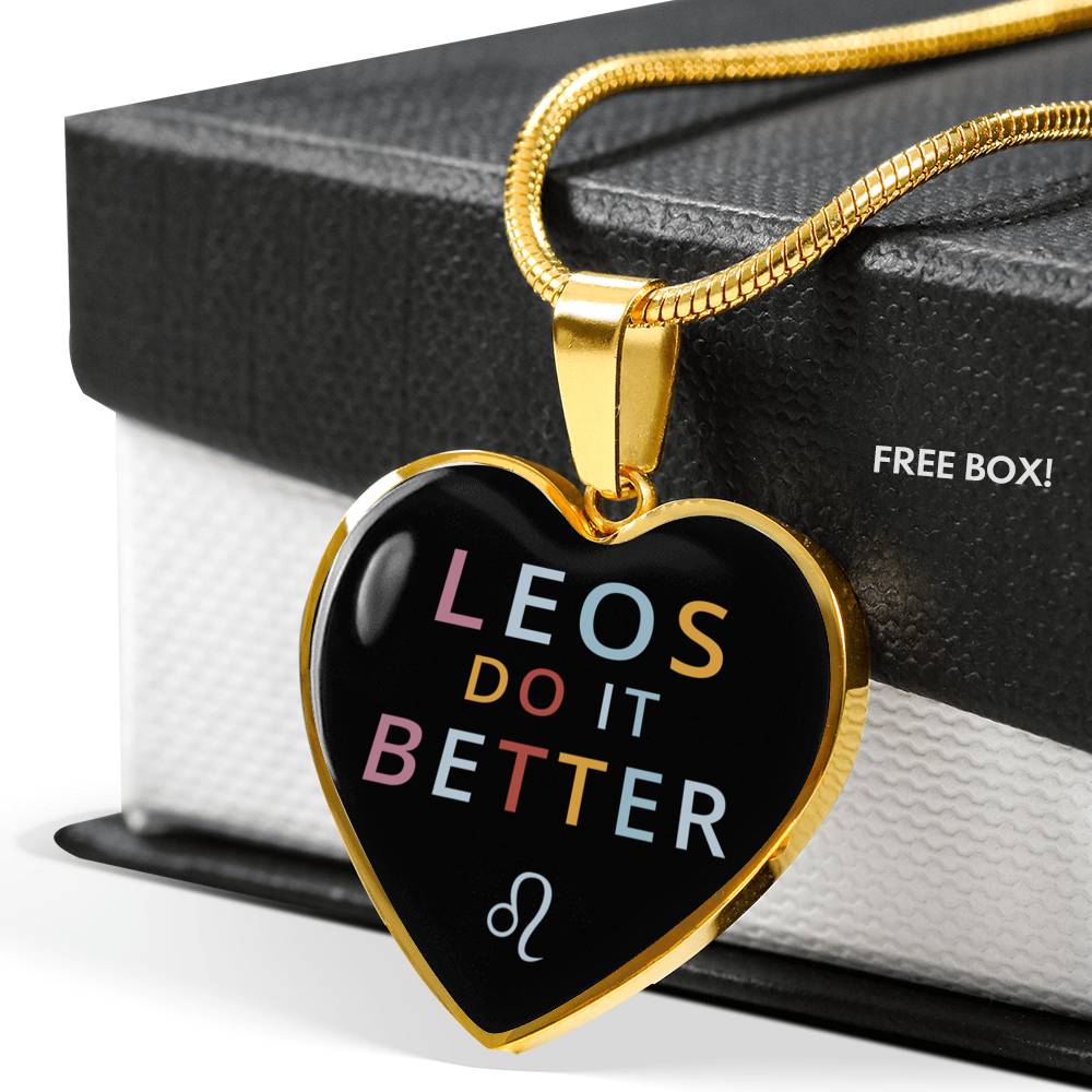 Leo Do it Better Heart Necklace zodiac jewelry for her birthday outfit