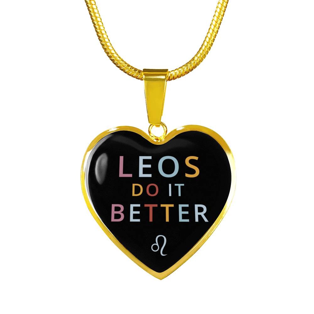 Leo Do it Better Heart Necklace zodiac jewelry for her birthday outfit