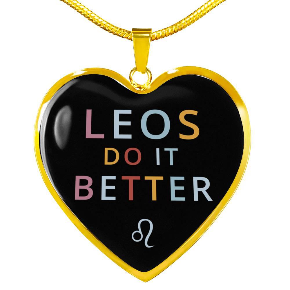 Leo Do it Better Heart Necklace zodiac jewelry for her birthday outfit